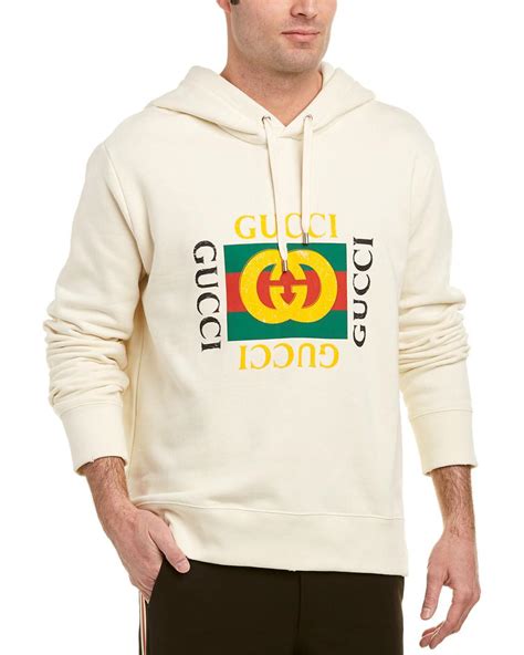 gucci hoodie white gold|Gucci oversized hoodie.